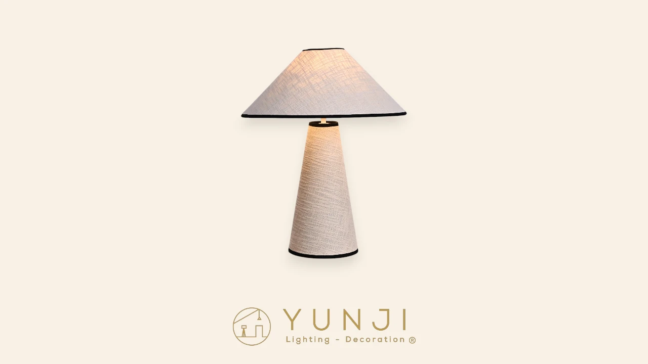 Cone Linen Table Lamp